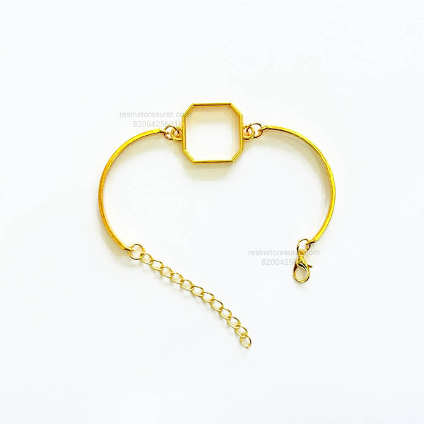 Gold Octagon Rakhi Bracelet Base