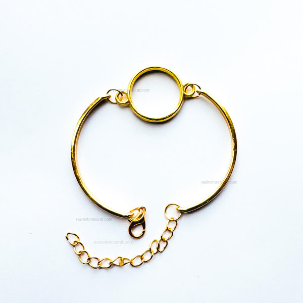 Gold Round Brass Bracelet 123