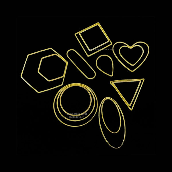 15 pcs Gold Bezel Frame Set