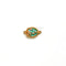 Green Butterfly With Diamond Oval Enamel Rakhi Charm