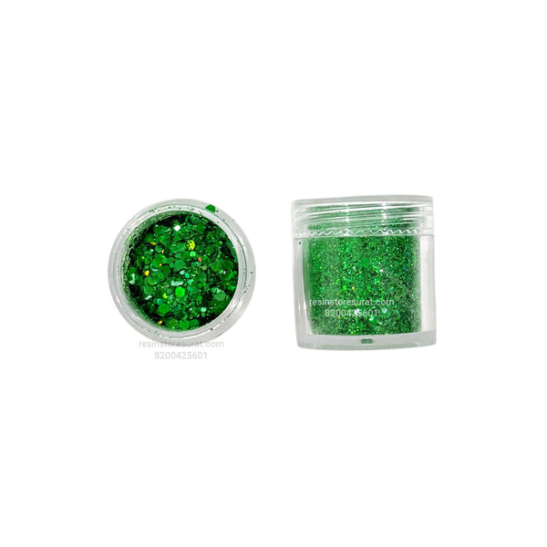 New Green Chunky Glitter - 10 Grm