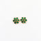Green Flower Meenakari Gold Charm B8 - 2 Pcs