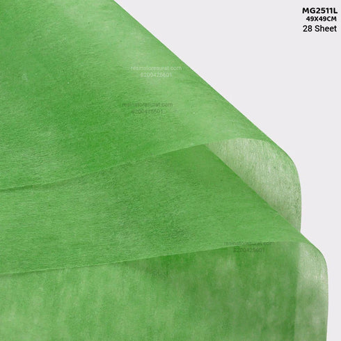Green Non Wooven Flower Wrap Sheet - 11L(28 Sheet)