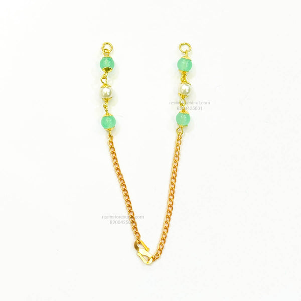 Green Pearl Rakhi Bracelet Chain