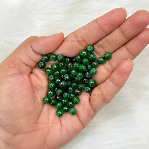 Dark Green Rakhi Beads