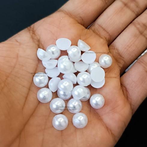 Half Pearl White Beads