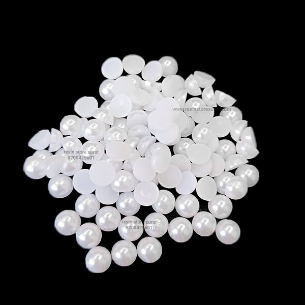 Half Pearl White Beads