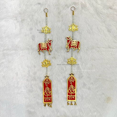 Designer Cow Diwali Shubh Labh Hanging