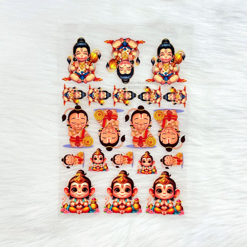 Hanuman 3D UV Sticker Sheet - A6