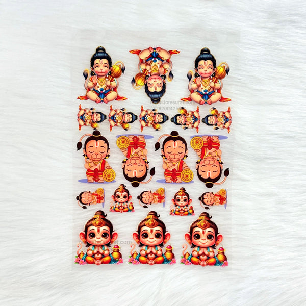 Hanuman 3D UV Sticker Sheet - A6