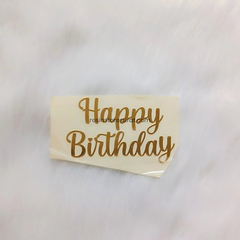 Happy Birthday Metal Sticker