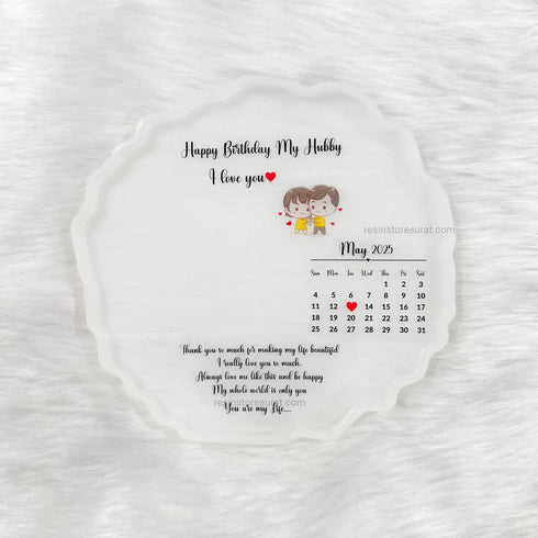 Birthday wish with calendar - Custom Insert Sheet