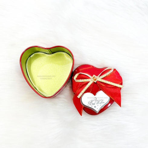 Heart Shape Best Wishes Tin Jar - Random Color
