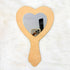 Heart Shape Hand Mirror MDF Base With Silver Acrylic