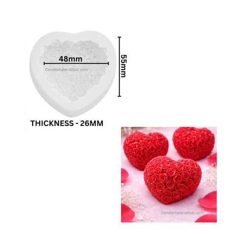Heart Shape Rose Candle - 016