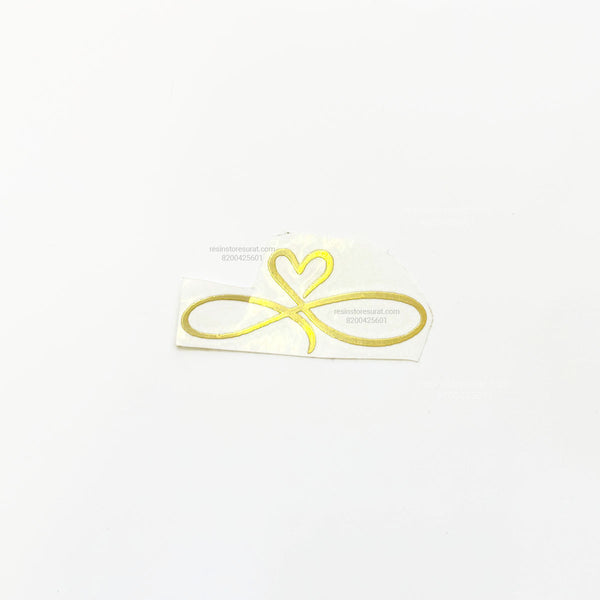 Heart with Infinity Metal Sticker
