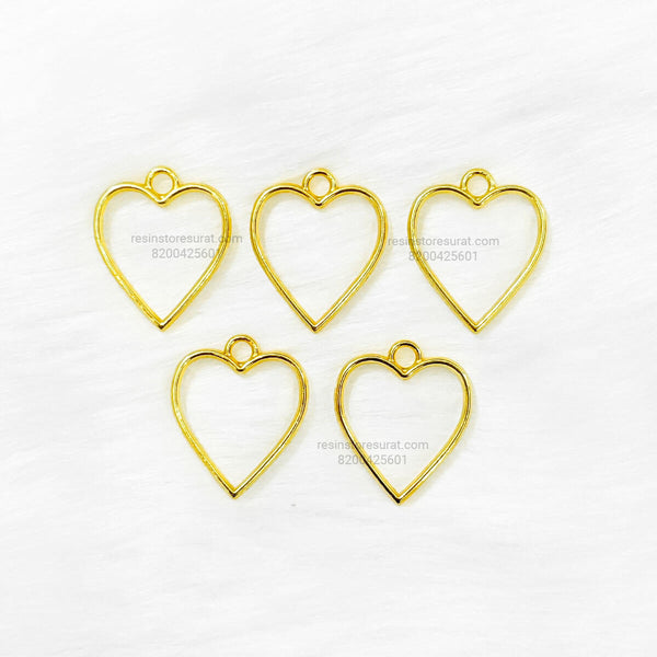 Heart Bezel Gold - 5 Pcs Set