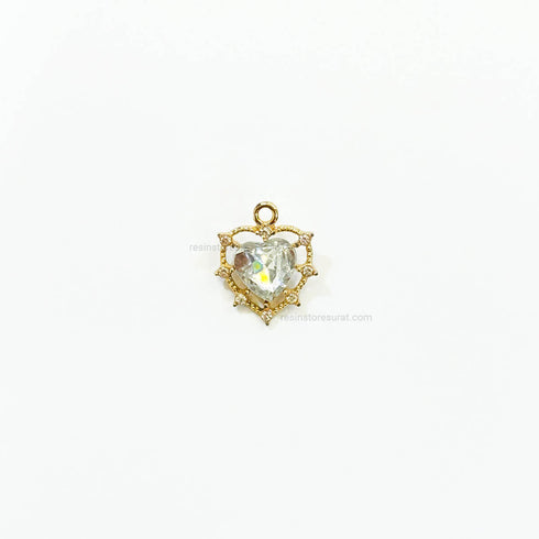 Heart Diamond Charm