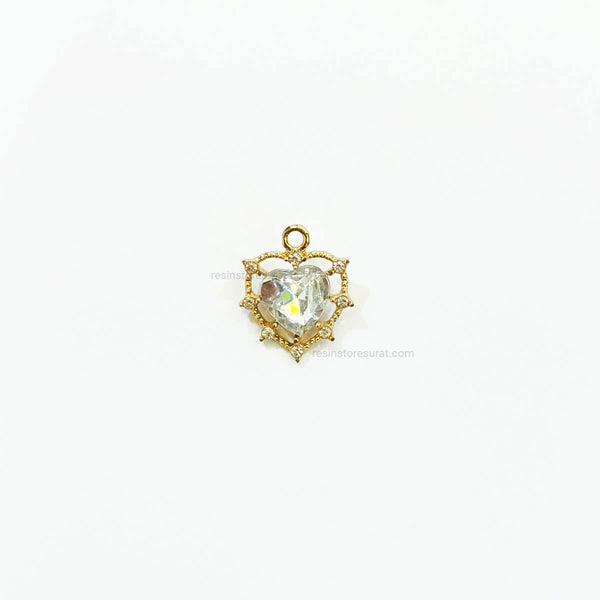 Heart Diamond Charm