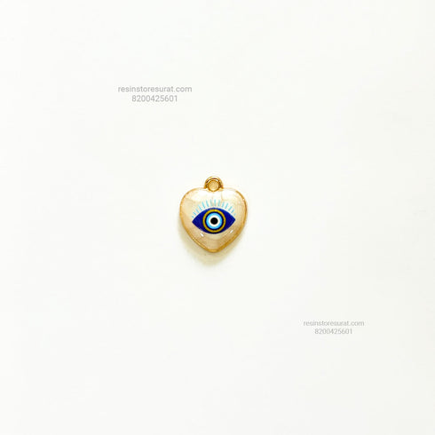 Evil Eye Heart charm