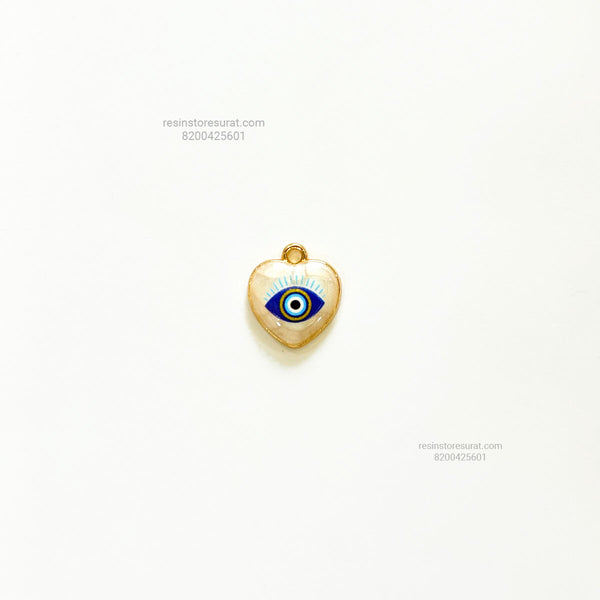 Evil Eye Heart charm