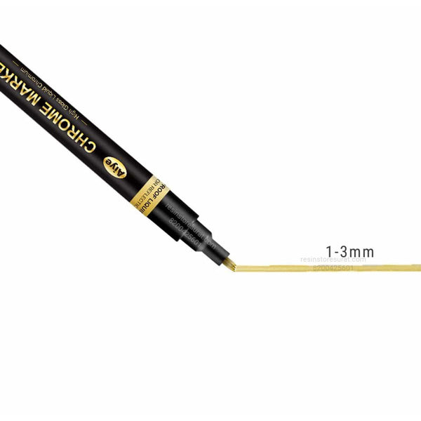High Gloss Chrome Resin Marker - Gold