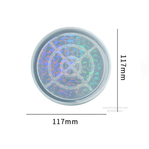Holographic Big Round Trinklet Coaster Mould