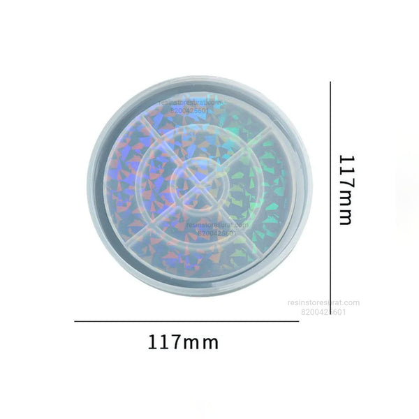 Holographic Big Round Trinklet Coaster Mould