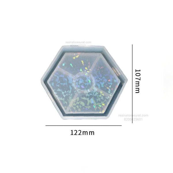 Holographic Hexagon Trinklet Coaster Mould