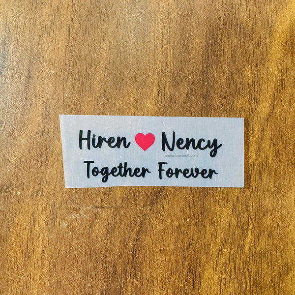 Couple Name - insert sheet