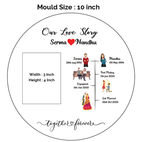 Couple love story insert sheet