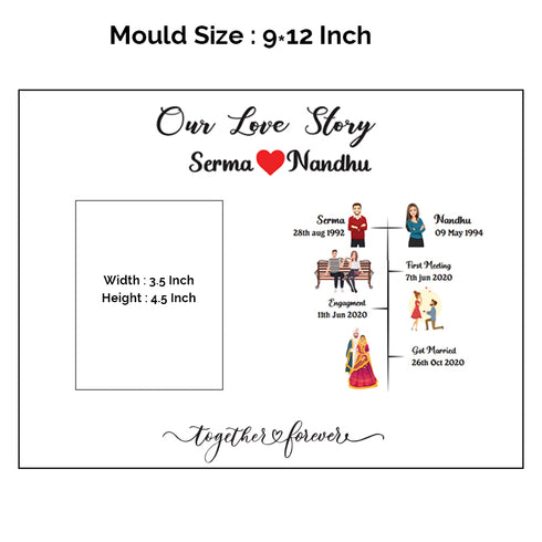 Couple love story insert sheet