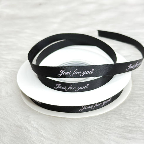 Just For You Flower Bouquets Satin Ribbon Black - 64C