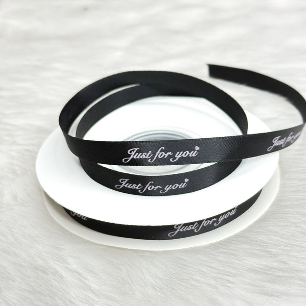 Just For You Flower Bouquets Satin Ribbon Black - 64C