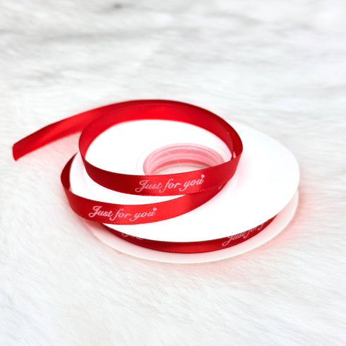 Just For You Flower Bouquets Satin Ribbon Light Red - 64B