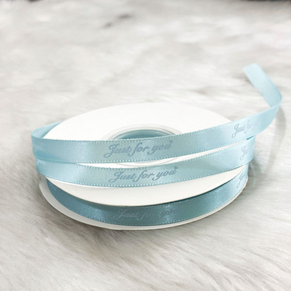 Just For You Flower Bouquets Satin Ribbon Sky Blue - 64F