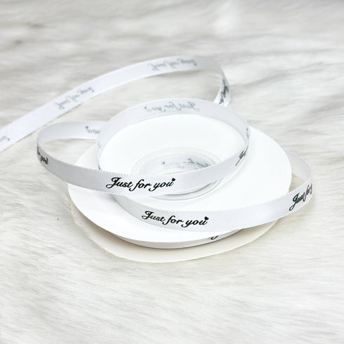 Just For You Flower Bouquets Satin Ribbon White - 64A