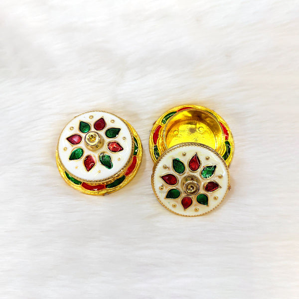 Round Katori With Cap - K8 (1 Pcs)