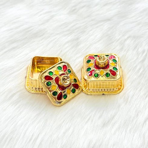 Square Katori With Cap - 1 Pcs