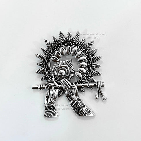 Krishna Flute Silver Pendant Charm E