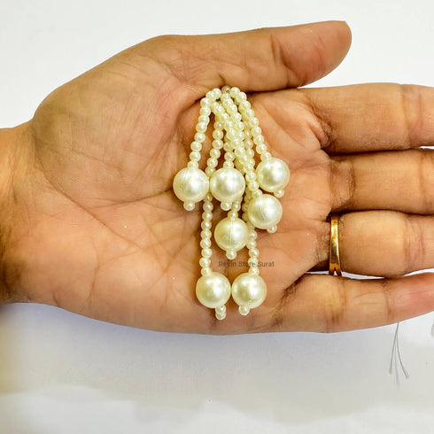 White Multi Beads Latkan - L23