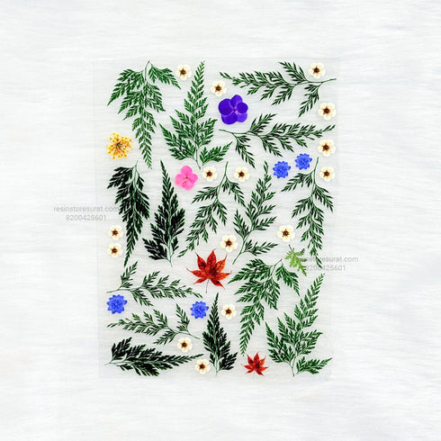 Leaf 3D UV Sticker Sheet - A6