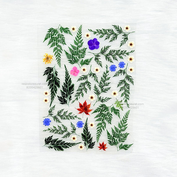 Leaf 3D UV Sticker Sheet - A6