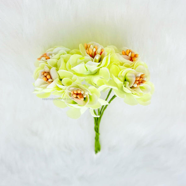 Yellow - 6 pcs Set Artificial Flower Bunch
