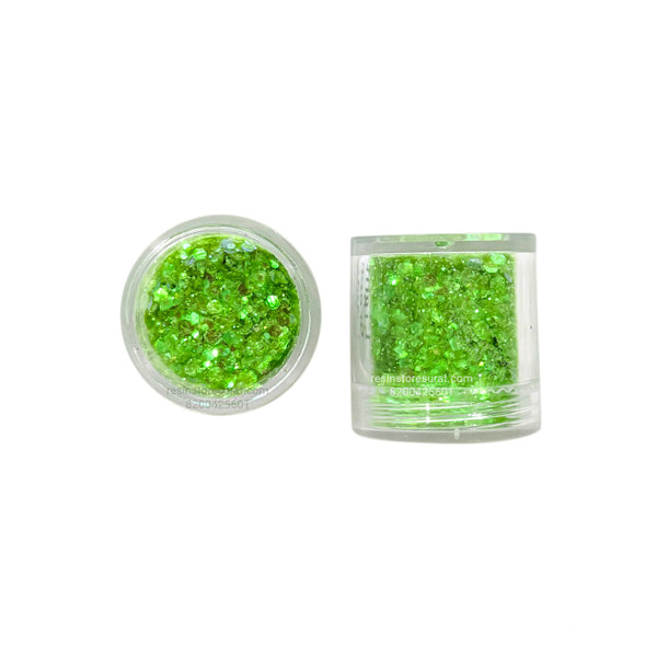 New Light Green Chunky Glitter - 10 Grm