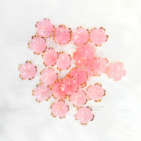 Light Pink Acrylic Cherry Blossom Flower Beads