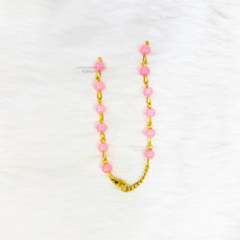 Light Pink Pearl Beads Rakhi Bracelet Chain