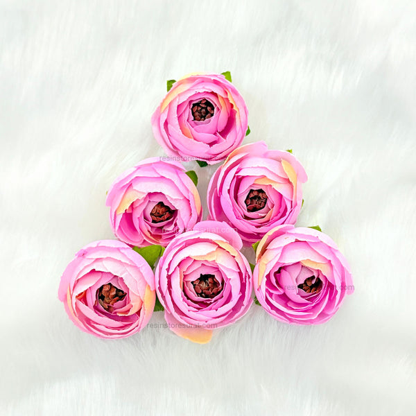 Light Pink Peony Artificial Flower - 6 Pcs