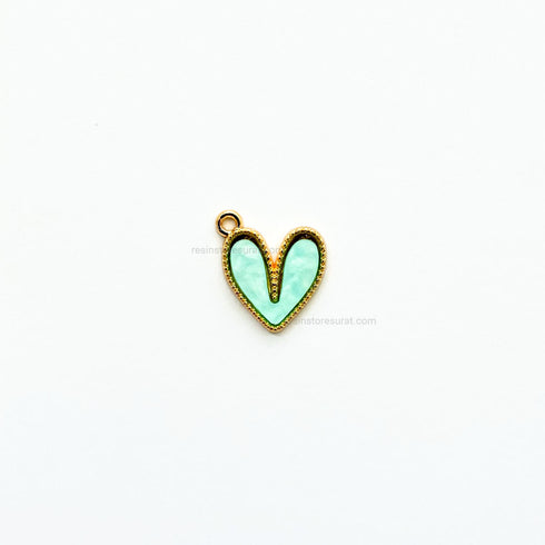 Light Green Heart Charm