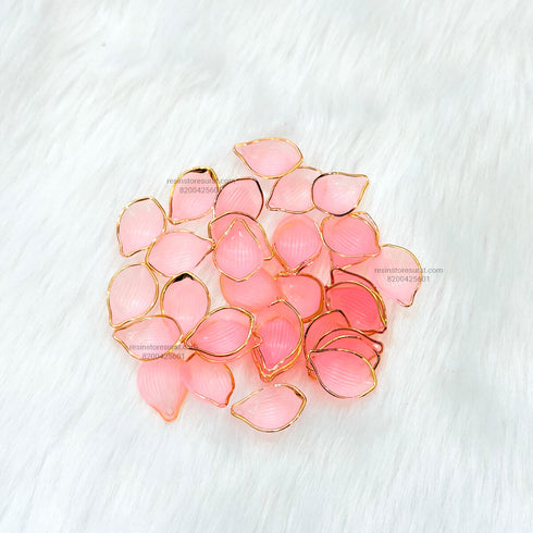 Light Pink Flower Petal Gold